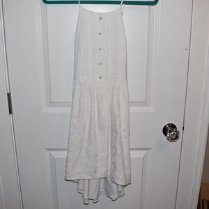 White floral button down top skater dress